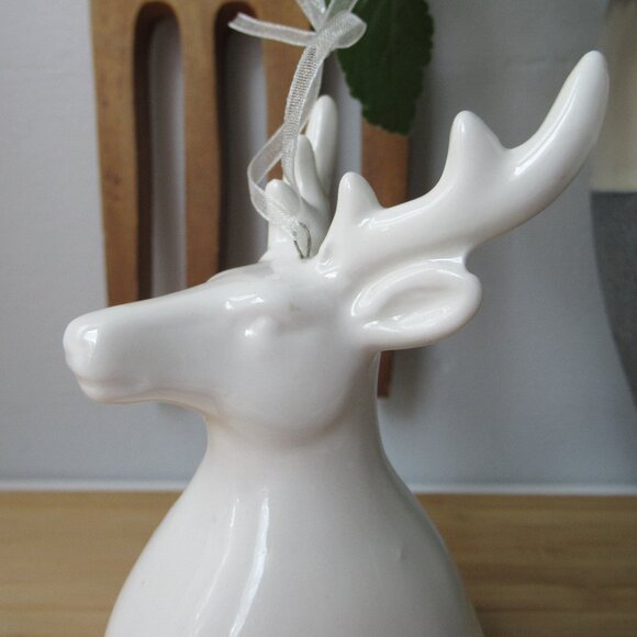 Porcelaine Christmas Tree Decor + Bell Deer - Picture 5 of 12